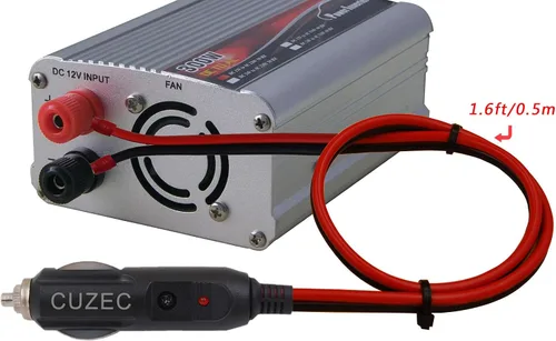 Vista 5 de CUZEC – Adaptador para encendedor de cigarrillos de 15 A, cable de alimentación con cable de 1.6 ft, 16 AWG, para inversor de coche, bomba de aire