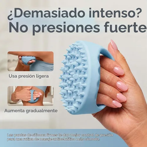 Vista 6 de SILKLE - Herramienta de masaje de silicona para celulitis, cepillo de masaje anticelulítico