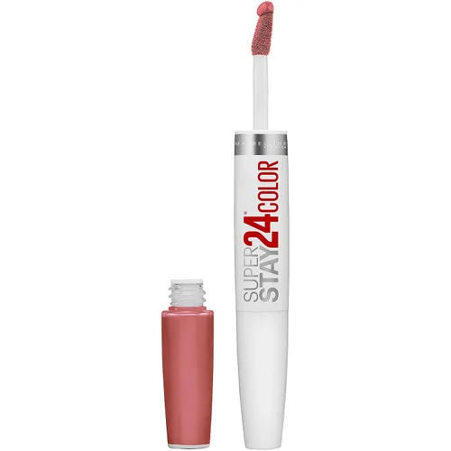 Vista 26 de Maybelline Super Stay 24, lápiz labial líquido de maquillaje de 2 pasos, color altamente pigmentado de larga duración con bálsamo hidratante, Merlot