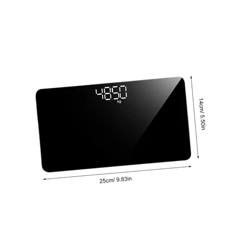 Vista 2 de Báscula digital precisa de peso para mujer, superficie de espejo electrónico recargable