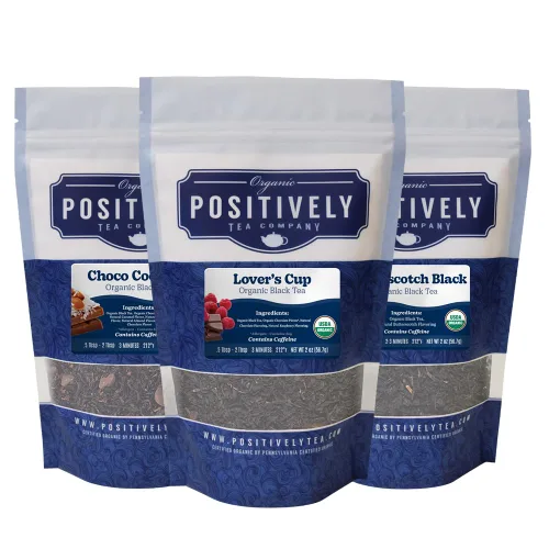 Vista 18 de Organic Positively Tea Company, Muestra de té negro, hoja suelta, 4 onzas, paquete de 3