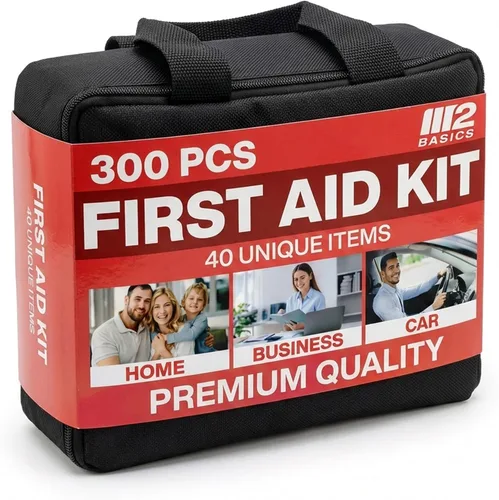Vista 9 de M2 BASICS Kit de primeros auxilios de 300 piezas con bolsa duradera