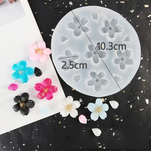 Vista 2 de 2 moldes de silicona con forma de flor de crisantemo y flores pequeñas para decoración de pasteles de azúcar, decoración de cupcakes, dulces