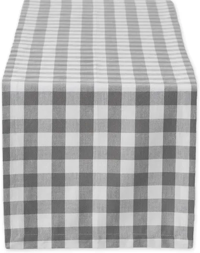 Vista 20 de DII Checkered Tabletop Collection 100% algodón, lavable a máquina, camino de mesa, 14x108, amarillo