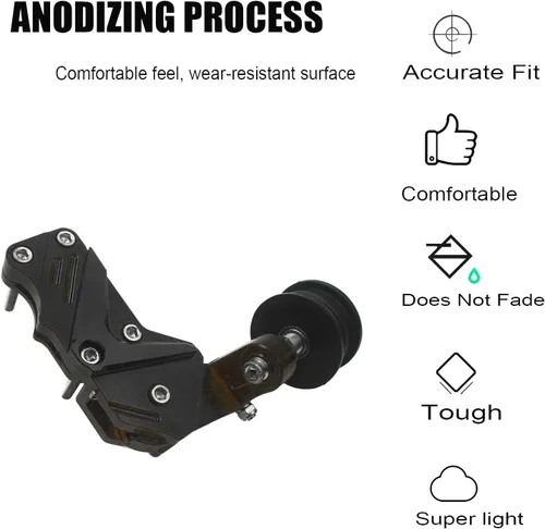 Vista 3 de Tensor de cadena universal CNC para motocicleta, accesorios modificados, regulador de aleación, herramientas automáticas de rueda rodante para moto