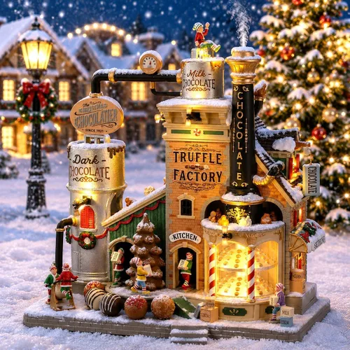 Vista 2 de Lemax 15805 Navidad Chocolatier Truffle Factory Aldea de Navidad, multicolor