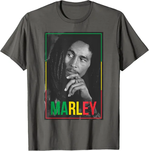 Vista 78 de Camiseta blanca oficial de Bob Marley Photo S Negro