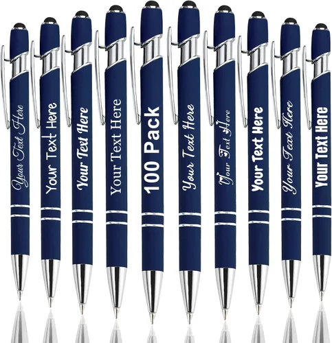 Vista 68 de Hasta 300 bolígrafos personalizados a granel con nombre personalizado con grabado gratis, puntas de lápiz capacitivo grabado, bolígrafo