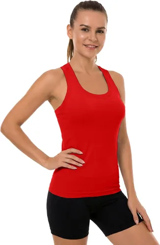 Vista 21 de MathCat Camisetas de entrenamiento para mujer, sin costuras, básicas, sin mangas, con espalda cruzada, atlética, yoga, correr, uso diario
