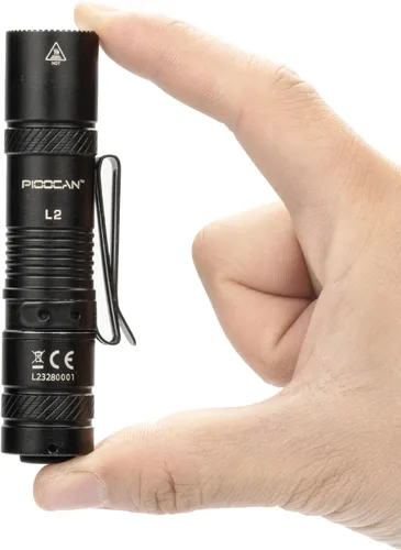 Vista 9 de PIOOCAN Linternas Recargables de 1200 Lúmenes, Linterna EDC de Bolsillo AA de Alto Lúmenes con Clip, Linternas Pequeñas Súper Brillantes, Linterna