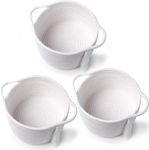 Vista 10 de Cestas de regalo grandes vacías para llenar, bonita canasta tejida para adolescentes, mujeres, baby shower, cubo de juguetes pequeño decorativo