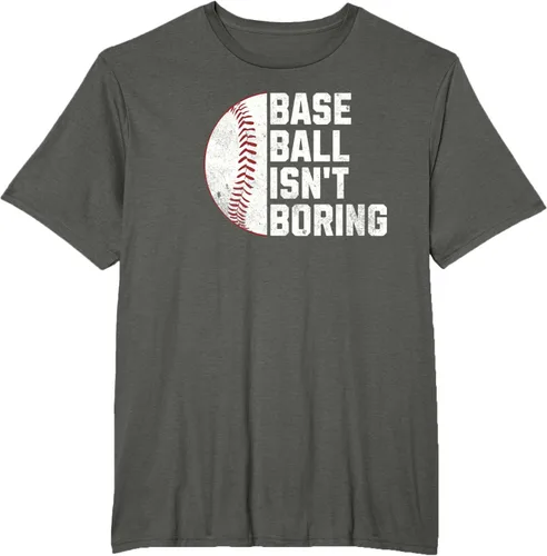 Vista 7 de Camiseta Baseball Isn't Boring, Negro