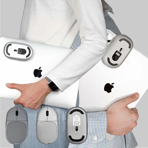 Vista 6 de Magnito - Ratón magnético inalámbrico Bluetooth para MacBook, iPad, laptop, Windows, Chrome OS, Linux - Compacto y portátil, acoplable, clics Rosa