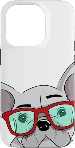 Vista 17 de French Bulldog Cute Glasses Frenchie Case for iPhone 17