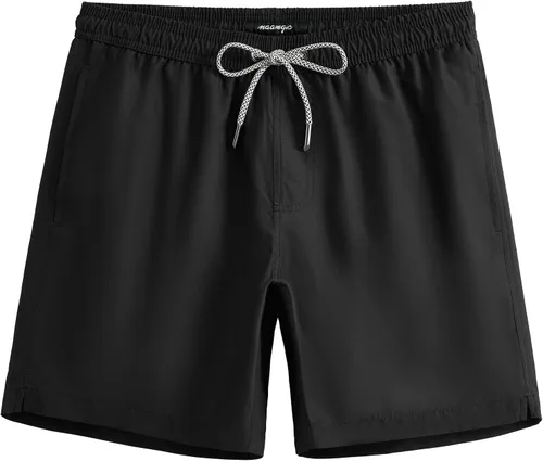 Vista 40 de maamgic Traje de baño para hombre, de secado rápido, con forro de malla, divertido traje de baño de 7 pulgadas Raya azul