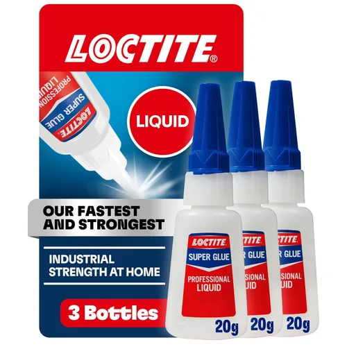 Vista 12 de Loctite Super Glue - Líquido profesional, transparente, botella de 0.7 onzas líquidas, paquete de 2 – Superpegamento para plástico, madera, metal