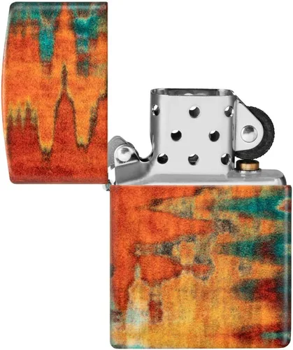Vista 5 de Zippo Encendedor de bolsillo de color naranja con pinceladas de 540