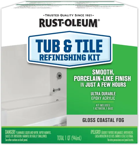 Vista 11 de Rust-Oleum - Kit de reacabado de 2 partes de niebla costera satinada