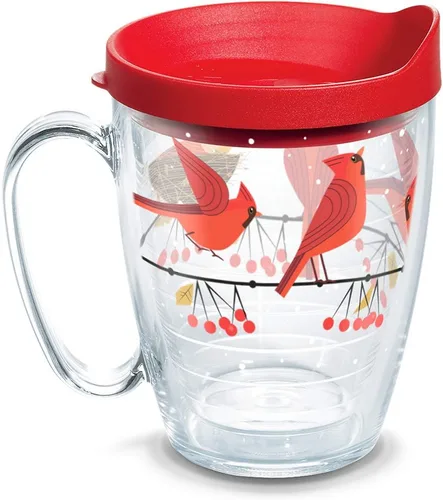 Vista 15 de Tervis 1318911 Cardinals Vaso Térmico Aislante con Envoltura y Tapa 16 oz - Tritan Transparente