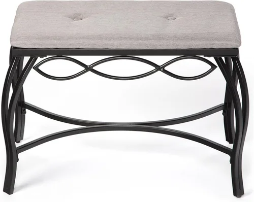 Vista 13 de Mango Steam Vienna White Bench - Banco de entrada, con recubrimiento en polvo, tapizado, ahorro de espacio