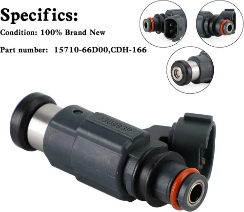 Vista 7 de 1 inyectores de combustible aptos para Suzuki DF60 - DF70 1998-2009, inyector de combustible reemplaza a 15710-66D00, CDH-166