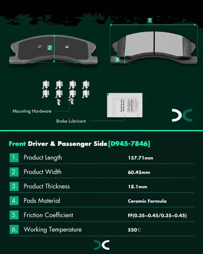 Vista 8 de SCITOO Kit de Frenos Delanteros Rotores de Freno Delanteros y Pastillas de Freno de Cerámica compatibles con Jeep Grand Cherokee 1999-2004
