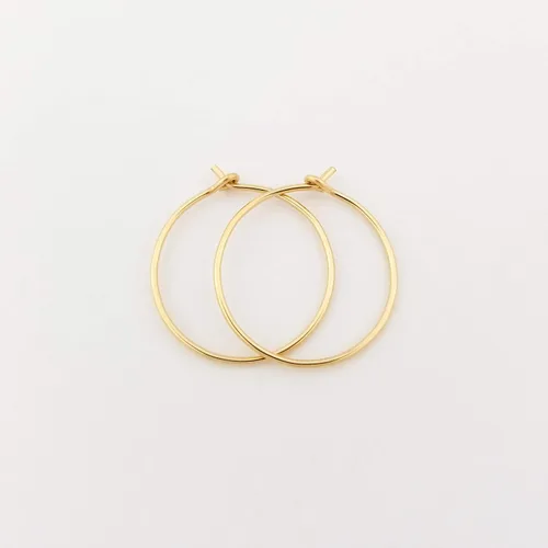 Vista 18 de Aretes de aro finos medianos de oro de 14 quilates para mujer, ligeros, minimalistas, para uso diario, de 1.5 pulgadas