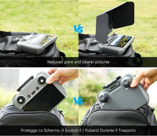 Vista 4 de FPVtosky Controlador RC 2 más kit de protector para DJI Lito X1/Mini 5 Pro/4 Pro/Flip/Air 3S, kit incluye cubierta de capó solar RC 2, cordón RC2