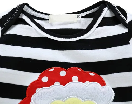 Vista 3 de Mono de manga larga con volantes para bebés y niñas pequeñas