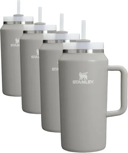 Vista 175 de STANLEY Quencher H2.0 Vaso Térmico con asa y pajilla, 64 onzas, tapa Flowstate de 3 posiciones, gran capacidad para viajes y deportes, vaso de acero