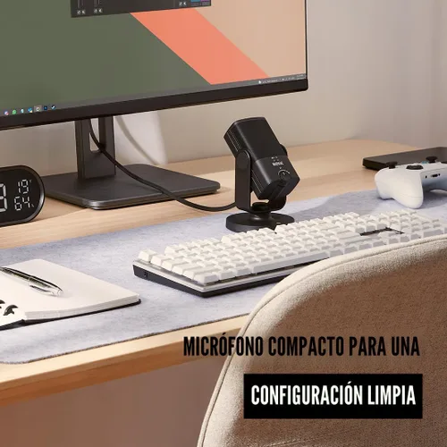 Vista 3 de RØDE NT-USB Mini Micrófono USB de condensador versátil de calidad de estudio con software gratuito para podcasting, streaming, juegos, producción