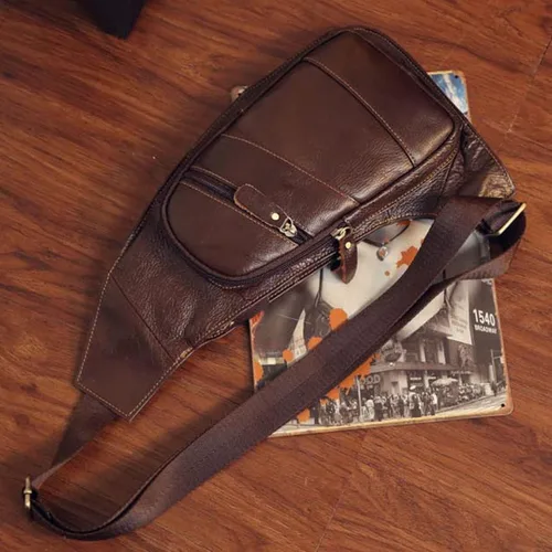 Vista 7 de KPYWZER Mochila de cuero para hombre