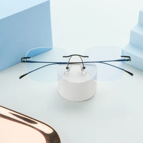 Vista 5 de LifeArt Pure Titanium Frame Glasses/Blue Light Blocking Reading Glasses, Reduce Eyestrain, Stylish for Men and Women