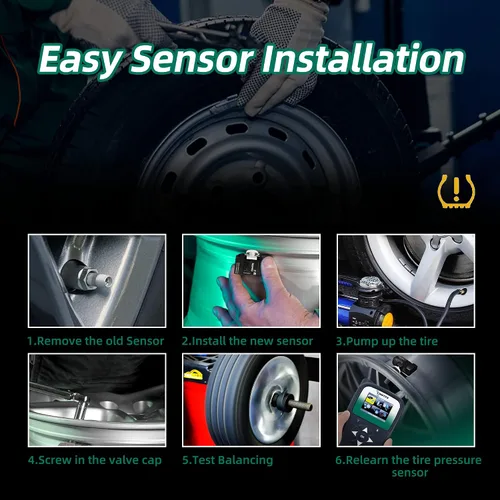 Vista 5 de Sensor de presión de neumáticos CDWTPS, 42607-33021 sensor TPMS, PMV-107J 315 Mhz, sistema de monitoreo de presión de neumáticos compatible