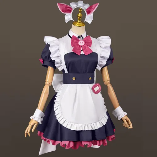 Vista 2 de EROOLU Akiba Maid War Cosplay Cat Maid Maid Outfit Nagomi Cosplay Maid Sensou Disfraz Lolita Sirvienta Vestido