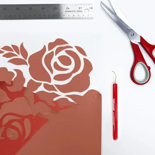 Vista 3 de Siser StripFlock Pro HTV Rollo de 12 x 1 yarda (naranja) – Vinilo texturizado de transferencia de calor – para uso con cortadores Siser, Cricut
