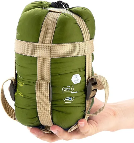 Vista 8 de ECOOPRO Saco de dormir para clima cálido, portátil, impermeable, compacto, ligero, cómodo con saco de compresión, ideal para acampar al aire libre