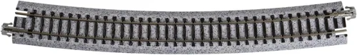 Vista 2 de Kato USA Model Train Products Unitrack, 28.268 in (28 1/4") Radius 15 grados Curve Track (4 piezas)