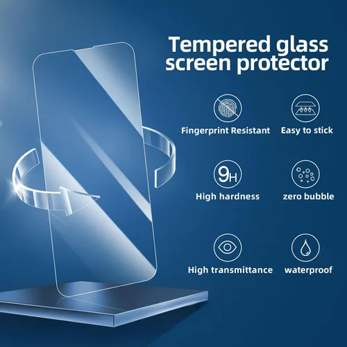 Vista 67 de NEW'C Paquete de 3 protectores de pantalla de privacidad para iPhone Air/iPhone 17 Air (6.5 pulgadas), película de vidrio templado antiespía