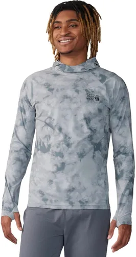 Vista 9 de Mountain Hardwear Sudadera con capucha elástica de montaña para hombre, para senderismo, casual, campamento y mochilero Estampado De Tinte De Hielo