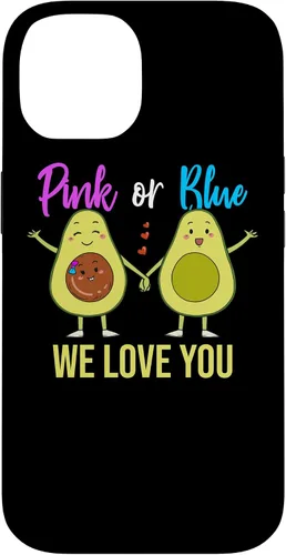 Vista 4 de Pink Or Blue Parents Gender Reveal Baby Shower Party Avocado Case for iPhone 17
