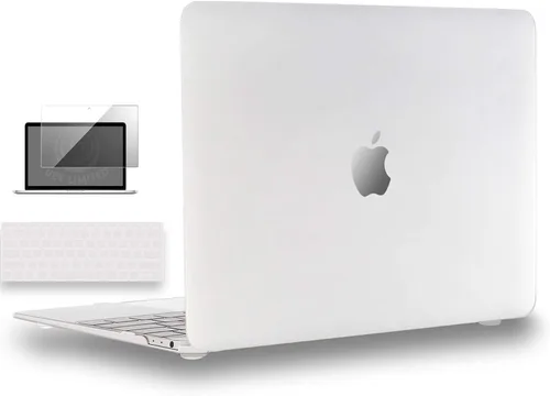 Vista 30 de UESWILL Funda rígida mate 3 en 1 compatible con MacBook de 12 pulgadas con pantalla Retina modelo A1534 + funda de teclado y protector de pantalla
