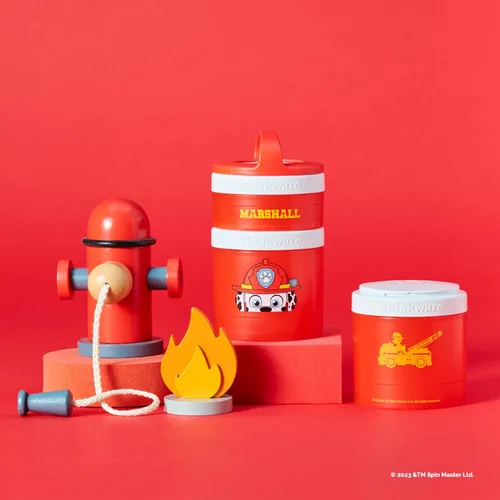 Vista 5 de Whiskware PAW Patrol - Contenedores apilables para bebés, niños y niños pequeños, 3 tazas apilables para aperitivos para la escuela y los viajes