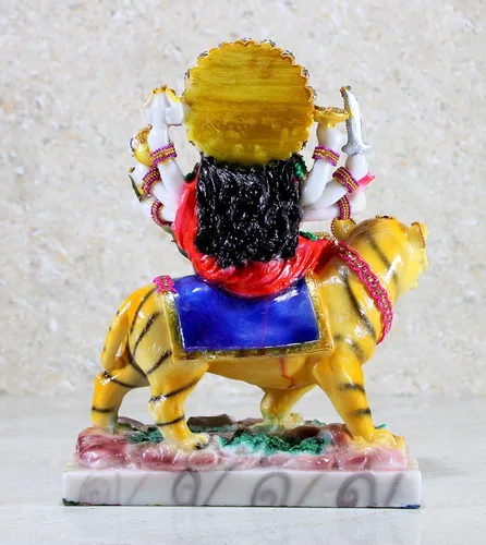 Vista 7 de Esplanade Maa Durga MATA Rani Murti - Estatua de ídolo para mandir del hogar, resina, 10 pulgadas, multicolor