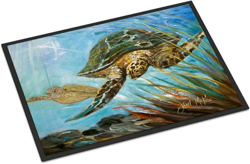 Vista 98 de Caroline's Treasures JMK1017JMAT - Tapete de caza de rana garza azul, 24 x 36 pulgadas, tapete para puerta delantera, interior y exterior