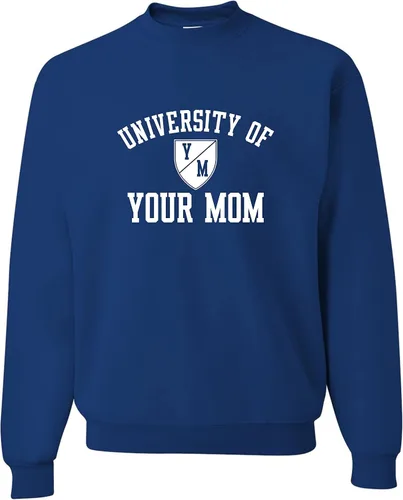 Vista 40 de Go All Out University of Your Mom - Sudadera con cuello redondo para hombre