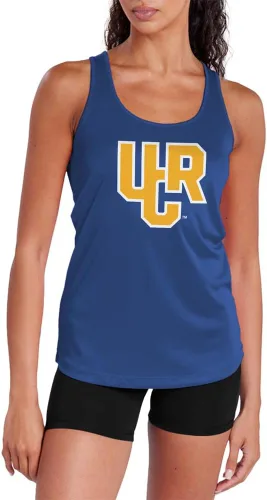 Vista 262 de Camiseta deportiva sin mangas oficial de NCAA Collegiate para mujer, con espalda cruzada, colección con logotipo primario