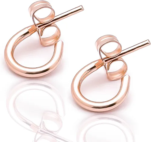 Vista 10 de Aretes de aro de plata de ley, plata de ley 925, 0.472 in, 16 ga, aretes de aro para mujer, aretes de aro de plata hipoalergénica, aretes de aro