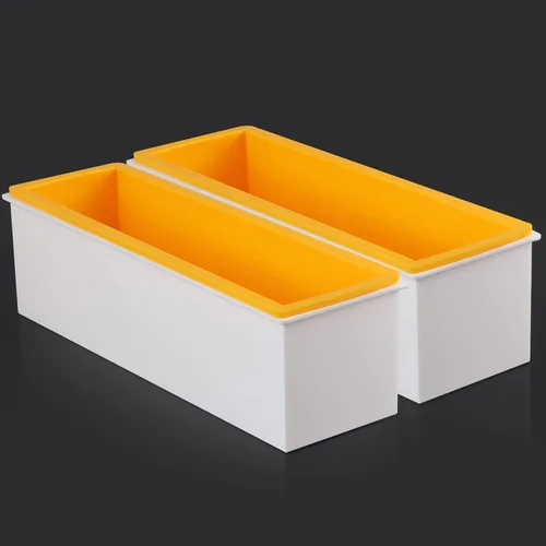 Vista 8 de Molde de jabón para pan con caja de plástico, molde rectangular de silicona flexible de 42 onzas, herramienta de fabricación de remolinos para jabón
