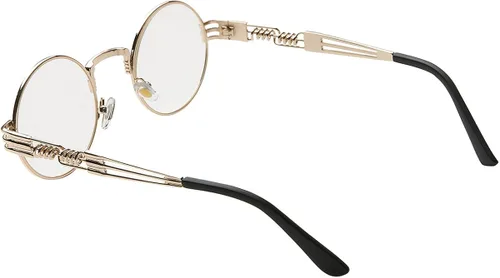 Vista 7 de Dollger Gafas de sol redondas Steampunk con marco de metal